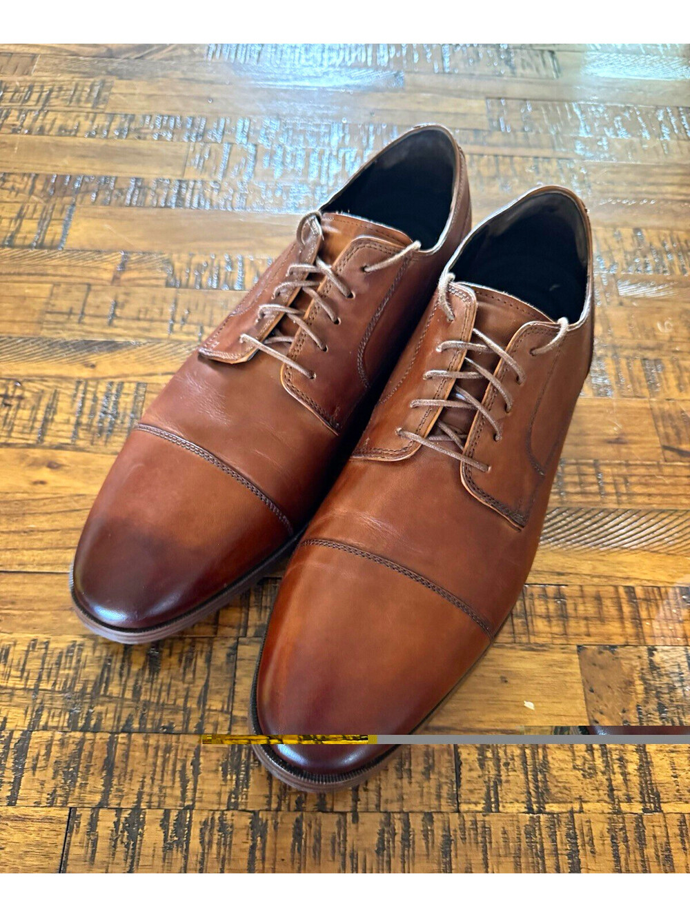Cole Haan Grand.ØS Men’s Brown Leather Cap Toe Oxford Dress Shoes 12 M C23771